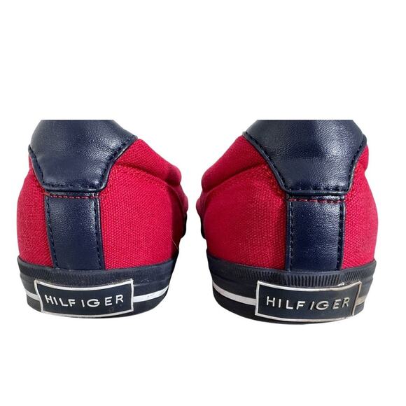 "TOMMY HILFIGER" Red Mens Sneakers Size 12 Street Wear Preppy Academia Walking - Picture 2 of 11